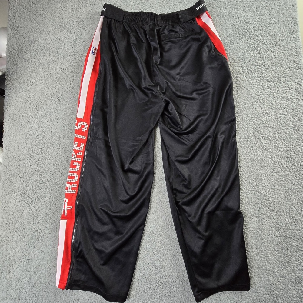 NBA Houston Rockets‎ Warm Up Joggers Track Pants Mens Large Zipway Full Leg Zip - Picture 10 of 15